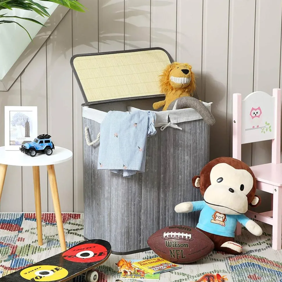 Discount SONGMICS Penderie tissu gris