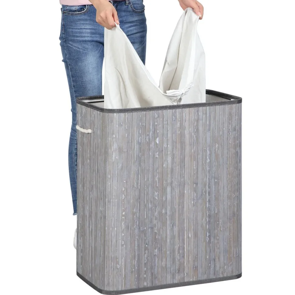 Discount SONGMICS Penderie tissu gris