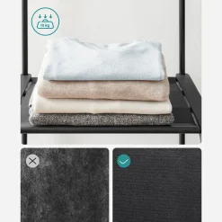 Clearance SONGMICS Penderie tissu gris