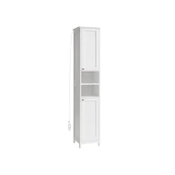 New SONGMICS Petit meuble de salle de bain petit espace Gris Tourterelle