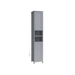 New SONGMICS Petit meuble de salle de bain petit espace Gris Tourterelle