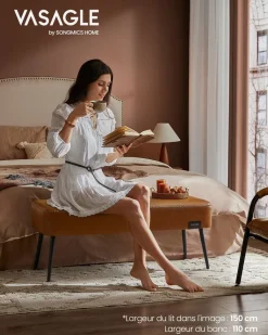 Cheap SONGMICS Petit tabouret de rangement pliable PU 31 x 41 x 31 cm noir d’encre