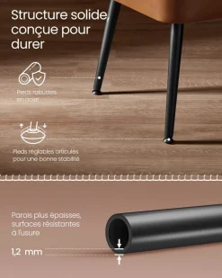 Cheap SONGMICS Petit tabouret de rangement pliable PU 31 x 41 x 31 cm noir d’encre