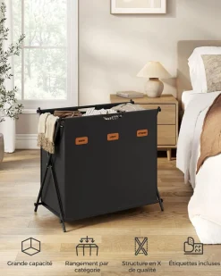 Hot SONGMICS Petit étendoir à linge 44 x 101 x 54 cm en métal blanc nuage