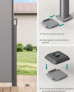 Best SONGMICS Piquet ancrage store Noir