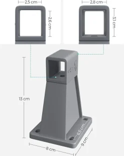 Sale SONGMICS Piquet de sol pour store latéral Gris