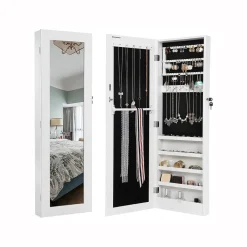 Sale SONGMICS Placard à bijoux mural Blanc