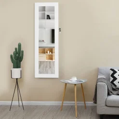 Sale SONGMICS Placard à bijoux mural Blanc