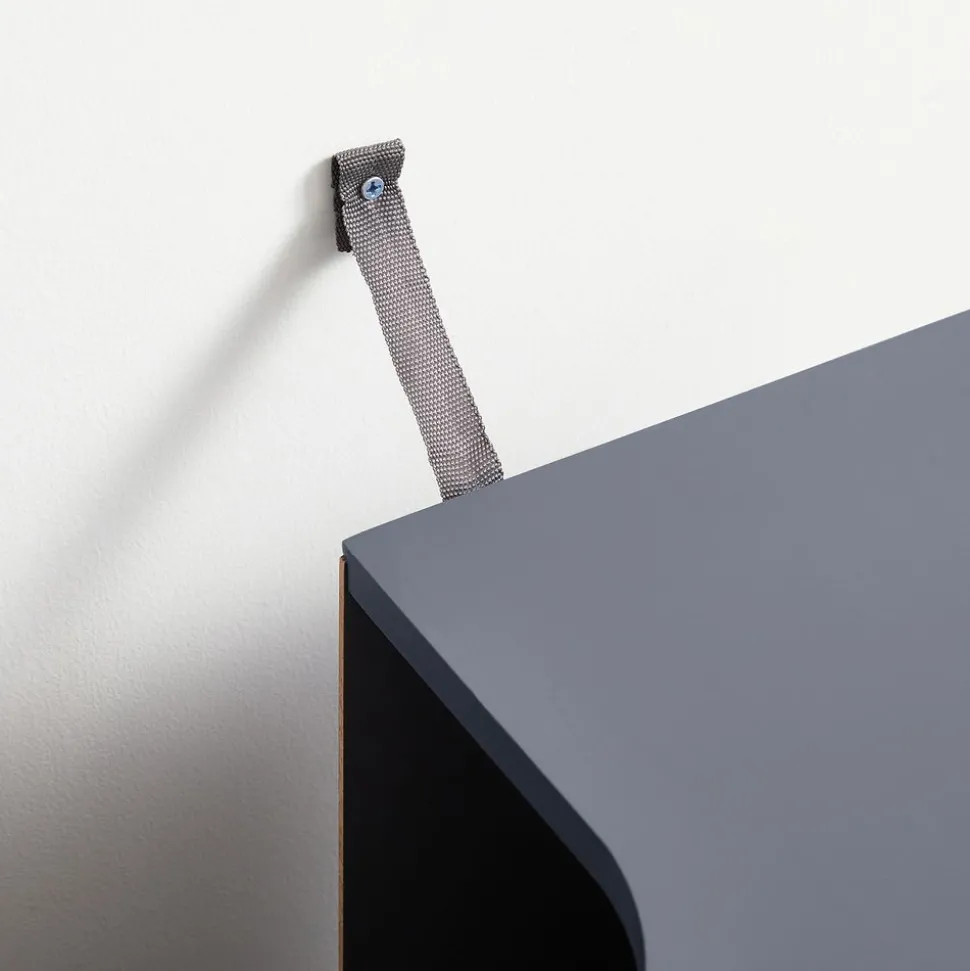 Store SONGMICS Placard 2 portes gris