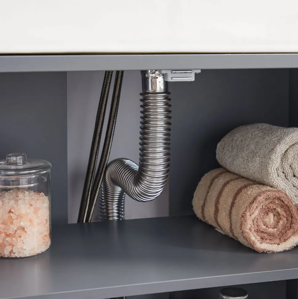 Store SONGMICS Placard 2 portes gris