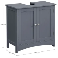 Store SONGMICS Placard 2 portes gris