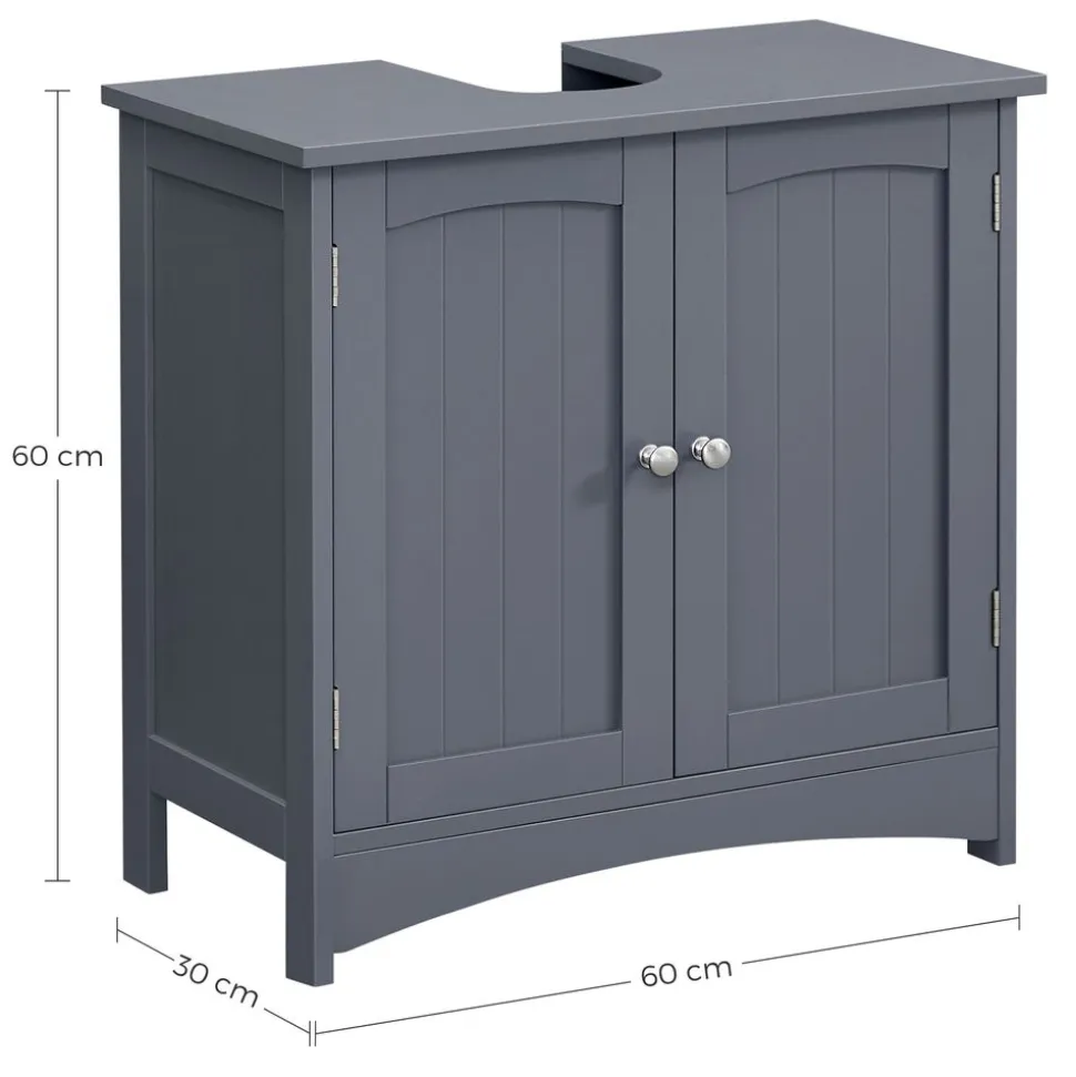 Store SONGMICS Placard 2 portes gris