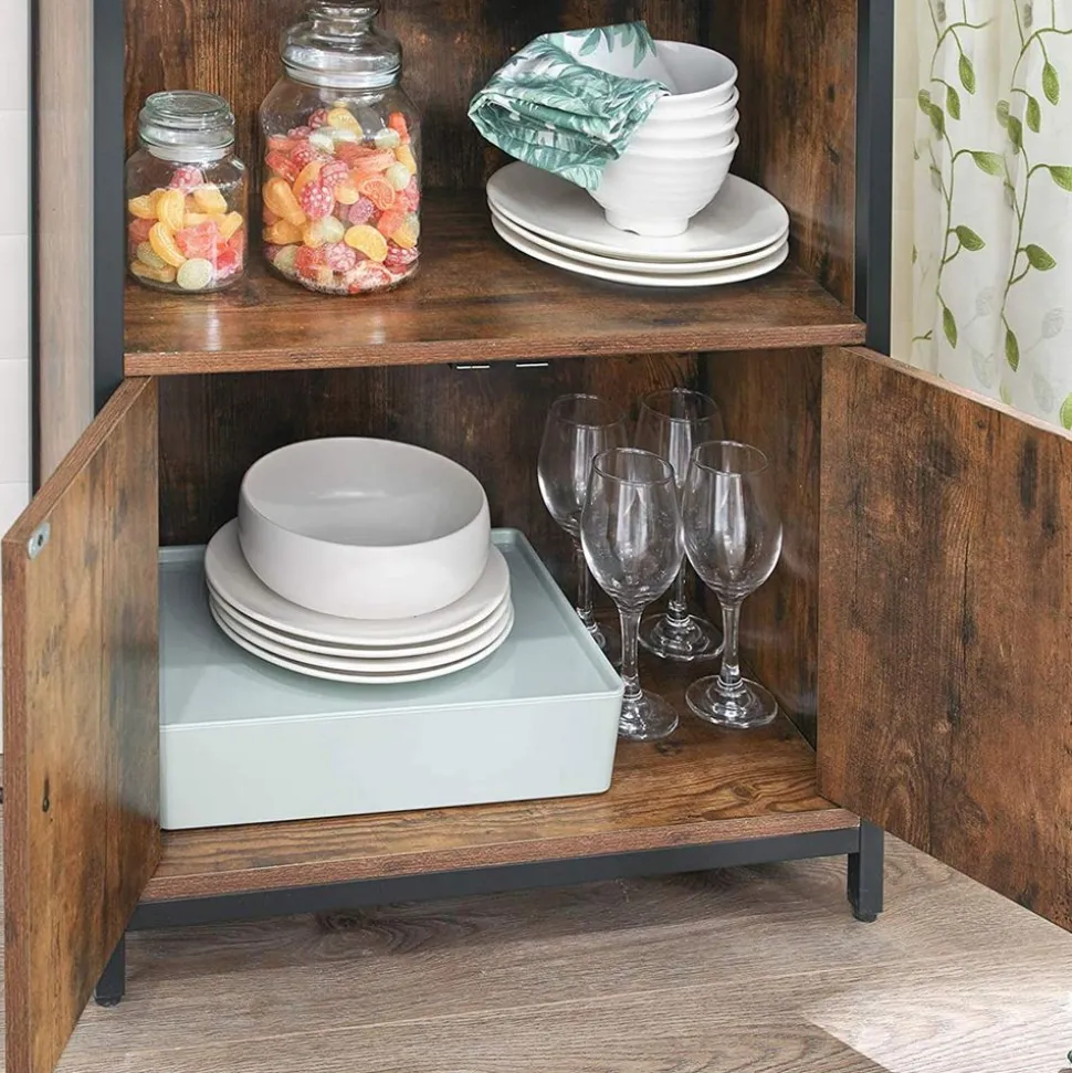 Flash Sale SONGMICS Placard 2 portes industriel Marron Rustique