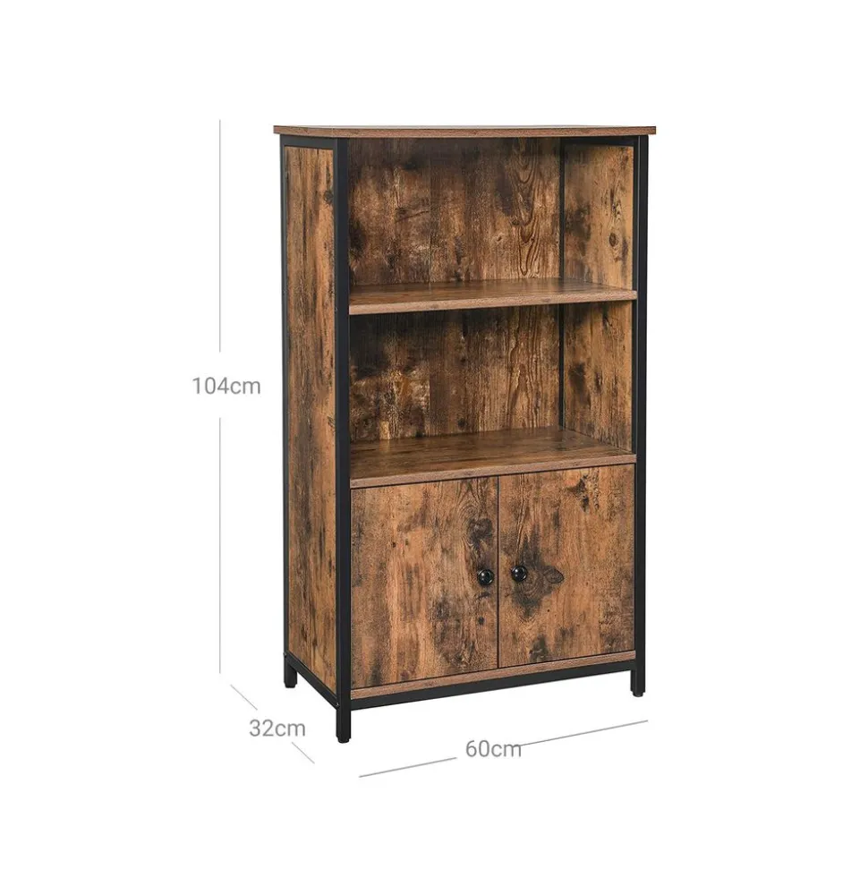 Flash Sale SONGMICS Placard 2 portes industriel Marron Rustique