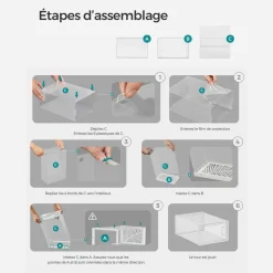 Flash Sale SONGMICS Placard avec 4 étagères réglables noir