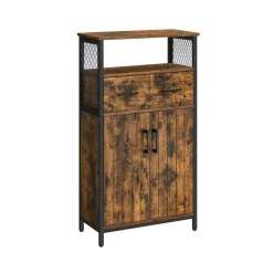 Clearance SONGMICS Placard grilles lattes Marron rustique