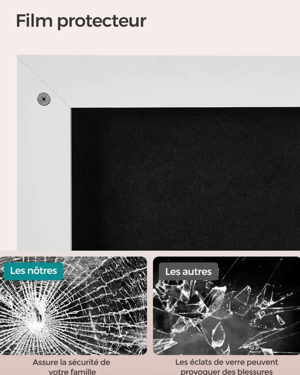 Discount SONGMICS Placard mural 2 portes blanc