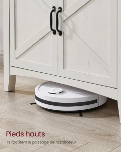 Shop SONGMICS Placard salle de bain persiennes Blanc