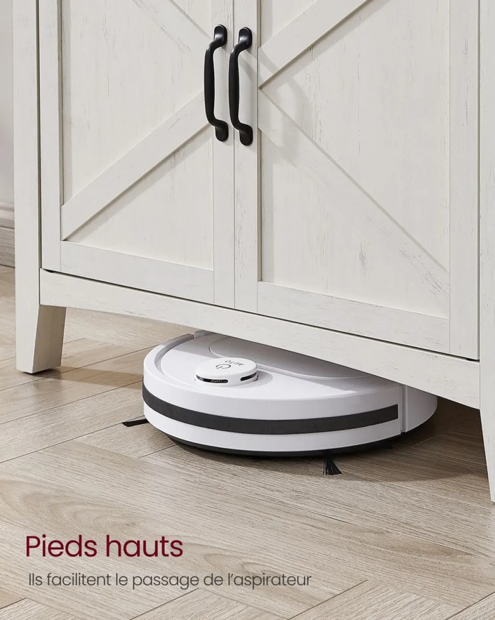 Shop SONGMICS Placard salle de bain persiennes Blanc