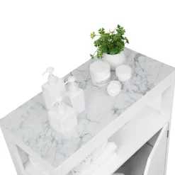 Flash Sale SONGMICS Placard salle de bain quadrillage Blanc