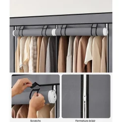 Fashion SONGMICS Plateau de lit pinces réglables beige naturel