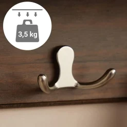 Cheap SONGMICS Portant 4 crochets marron Marron Rustique