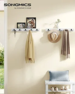 Clearance SONGMICS Portant à vêtement 5 étagères de rangement noir d'encre