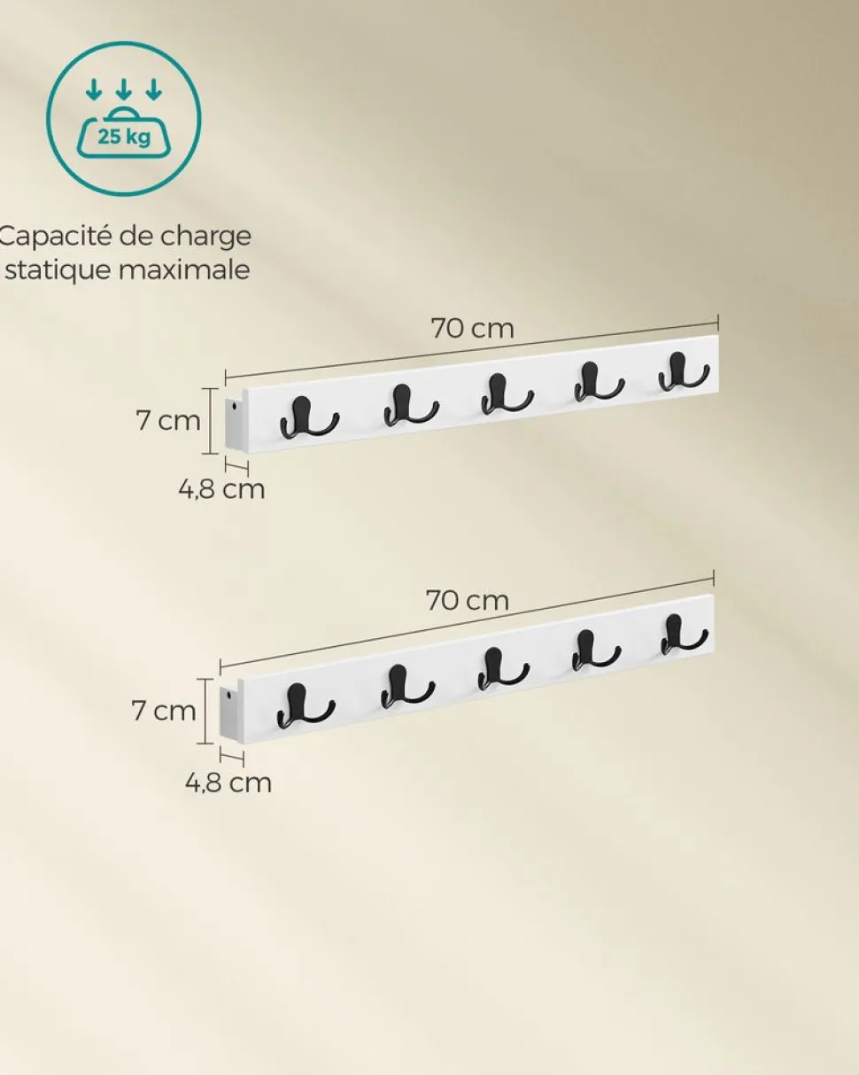 Clearance SONGMICS Portant à vêtement 5 étagères de rangement noir d'encre