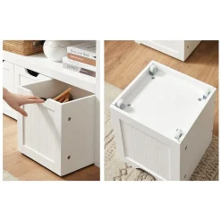 Best Sale SONGMICS Portant à vêtements avec étagère à 3 niveaux grège et noir Grège + Noir