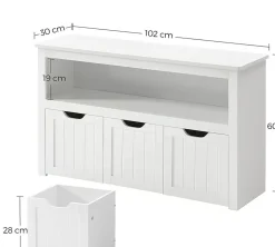 Best Sale SONGMICS Portant à vêtements avec étagère à 3 niveaux grège et noir Grège + Noir