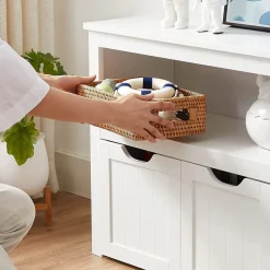 Best Sale SONGMICS Portant à vêtements avec étagère à 3 niveaux grège et noir Grège + Noir