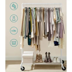 Shop SONGMICS Portant à vêtements Blanc