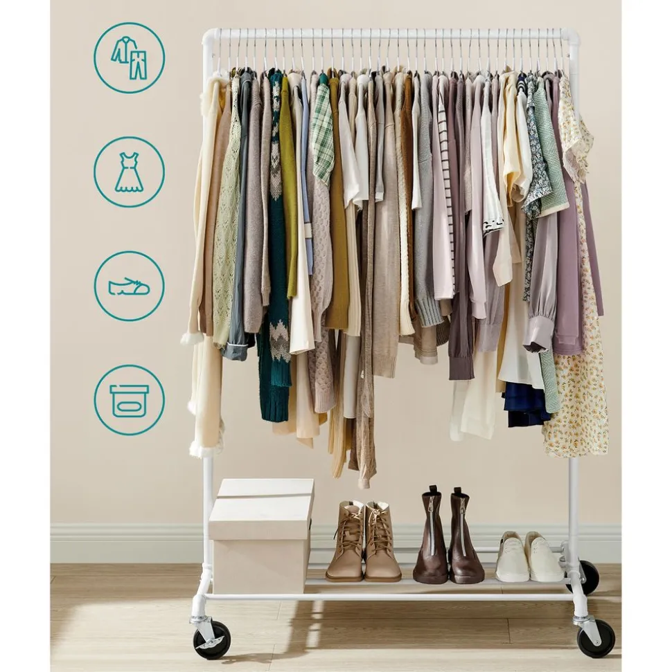 Shop SONGMICS Portant à vêtements Blanc