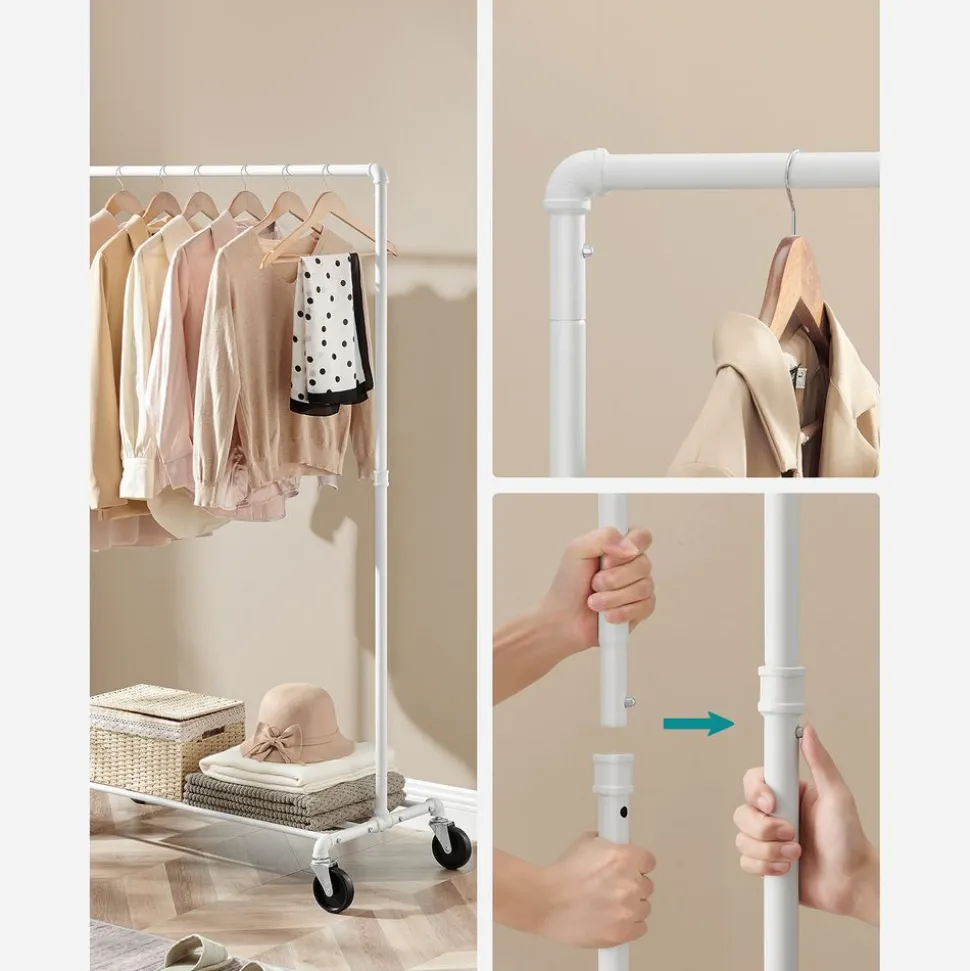 Shop SONGMICS Portant à vêtements Blanc