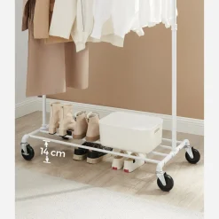 Shop SONGMICS Portant à vêtements Blanc