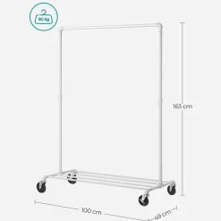 Shop SONGMICS Portant à vêtements Blanc