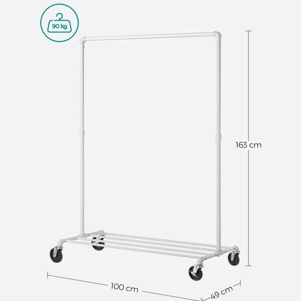 Shop SONGMICS Portant à vêtements Blanc