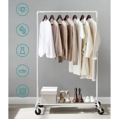 Shop SONGMICS Portant à vêtements Blanc