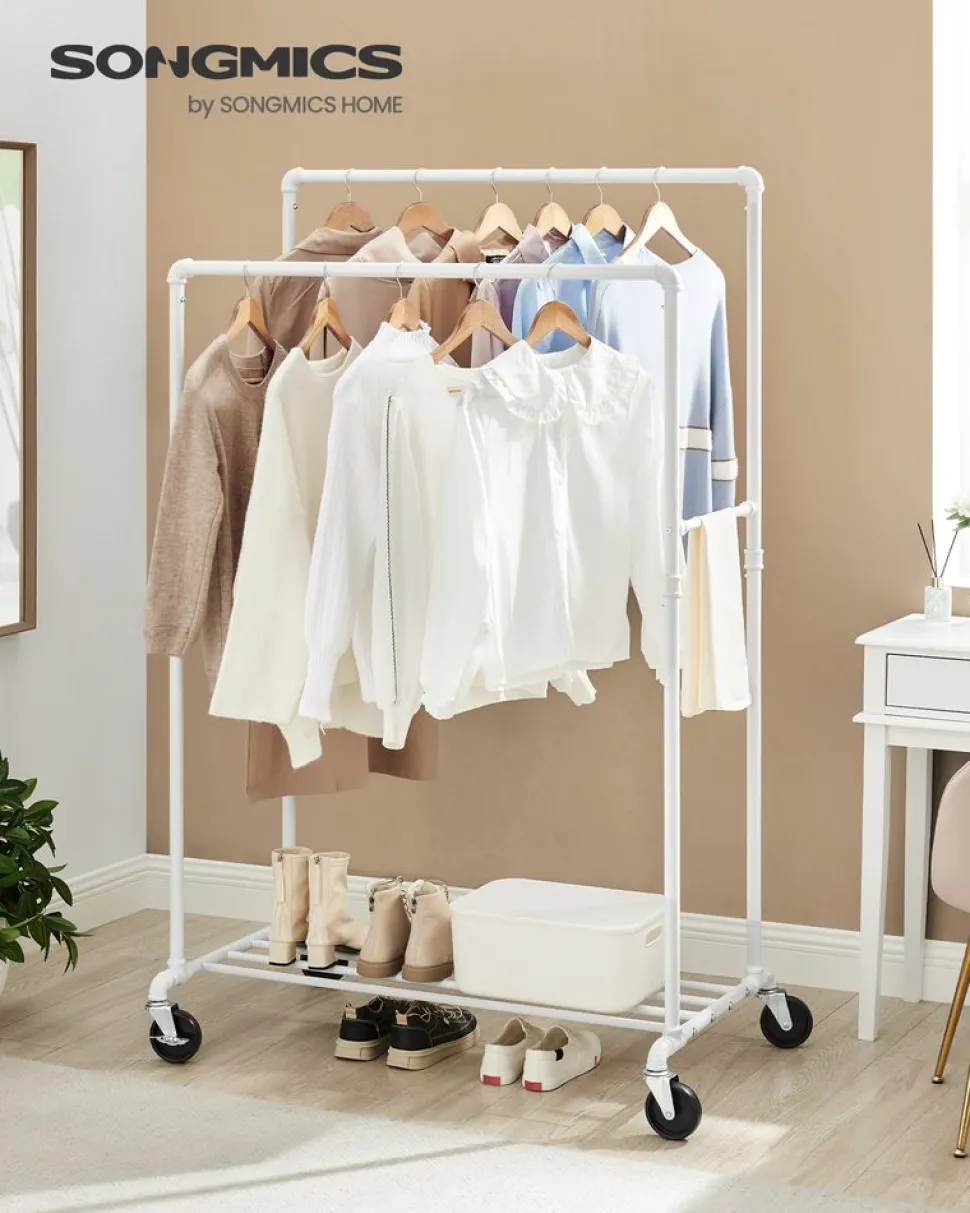 New SONGMICS Portant à vêtements Blanc