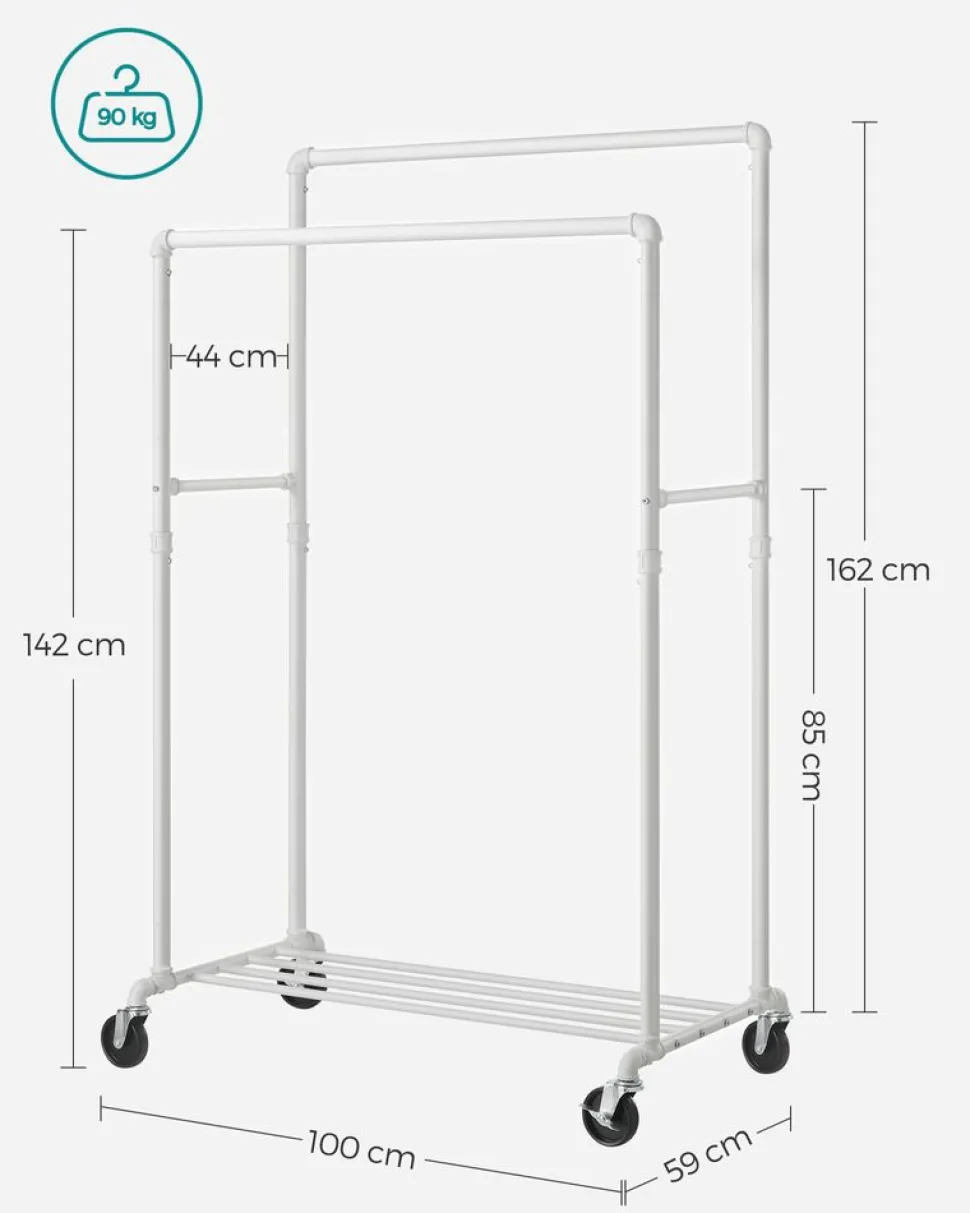 New SONGMICS Portant à vêtements Blanc