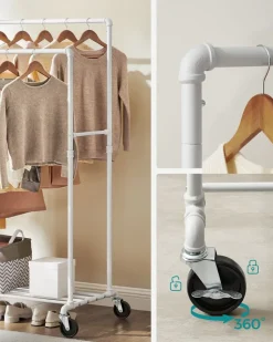 New SONGMICS Portant à vêtements Blanc