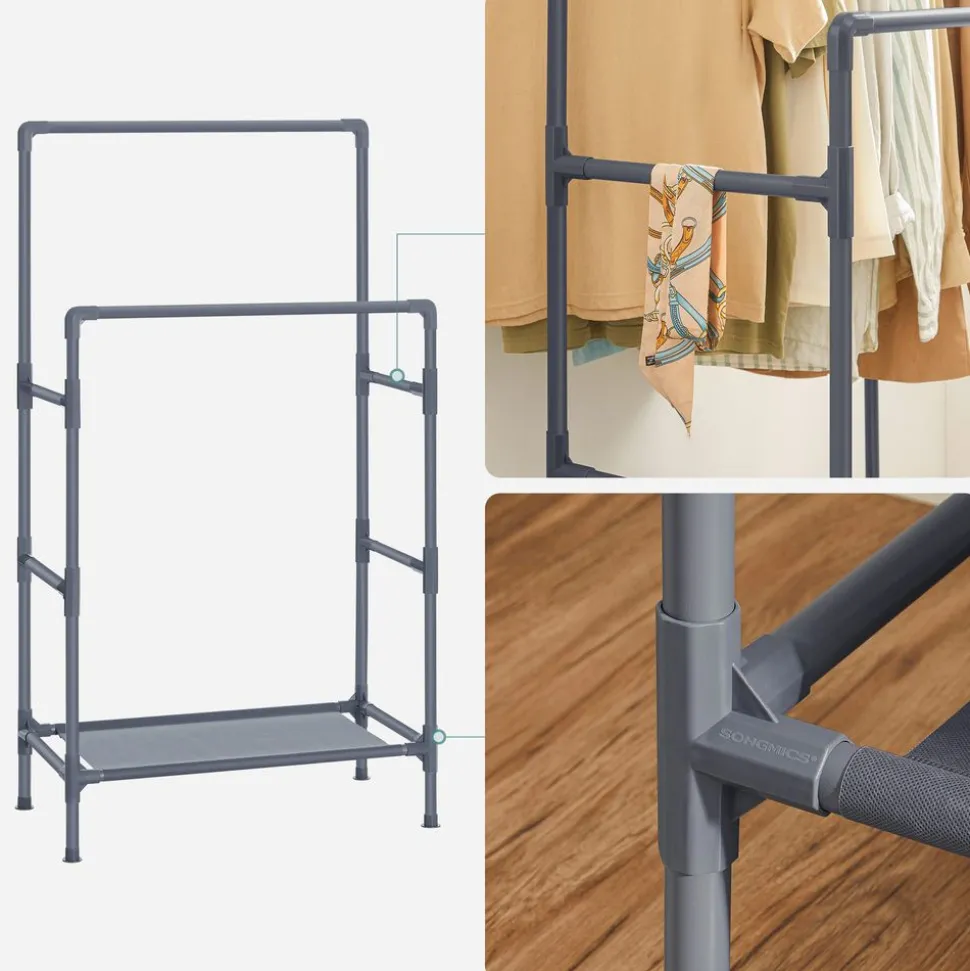 Outlet SONGMICS Portant à vêtements double