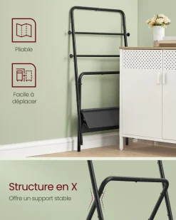 Flash Sale SONGMICS Portant à vêtements double barre en métal à 2 niveaux charge 55 kg blanc