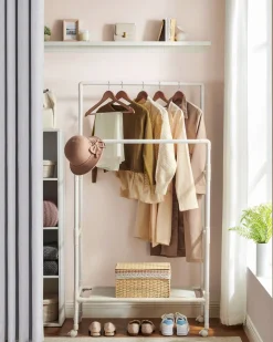 Shop SONGMICS Portant à vêtements en métal gris