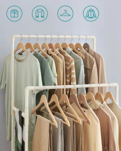 Shop SONGMICS Portant à vêtements en métal gris