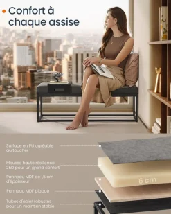 Sale SONGMICS Portant à vêtements en métal blanc