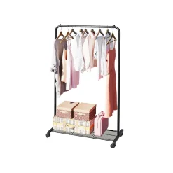 Clearance SONGMICS Portant à vêtements mobile Noir