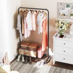 Clearance SONGMICS Portant à vêtements mobile Noir