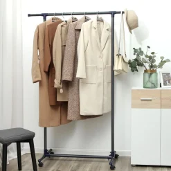 Hot SONGMICS Portant à vêtements noir bleu