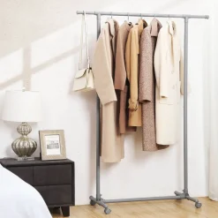 Hot SONGMICS Portant à vêtements noir bleu